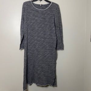 Free People Dark Gray Long Sleeve Maxi Tunic with Side Slits Size XS